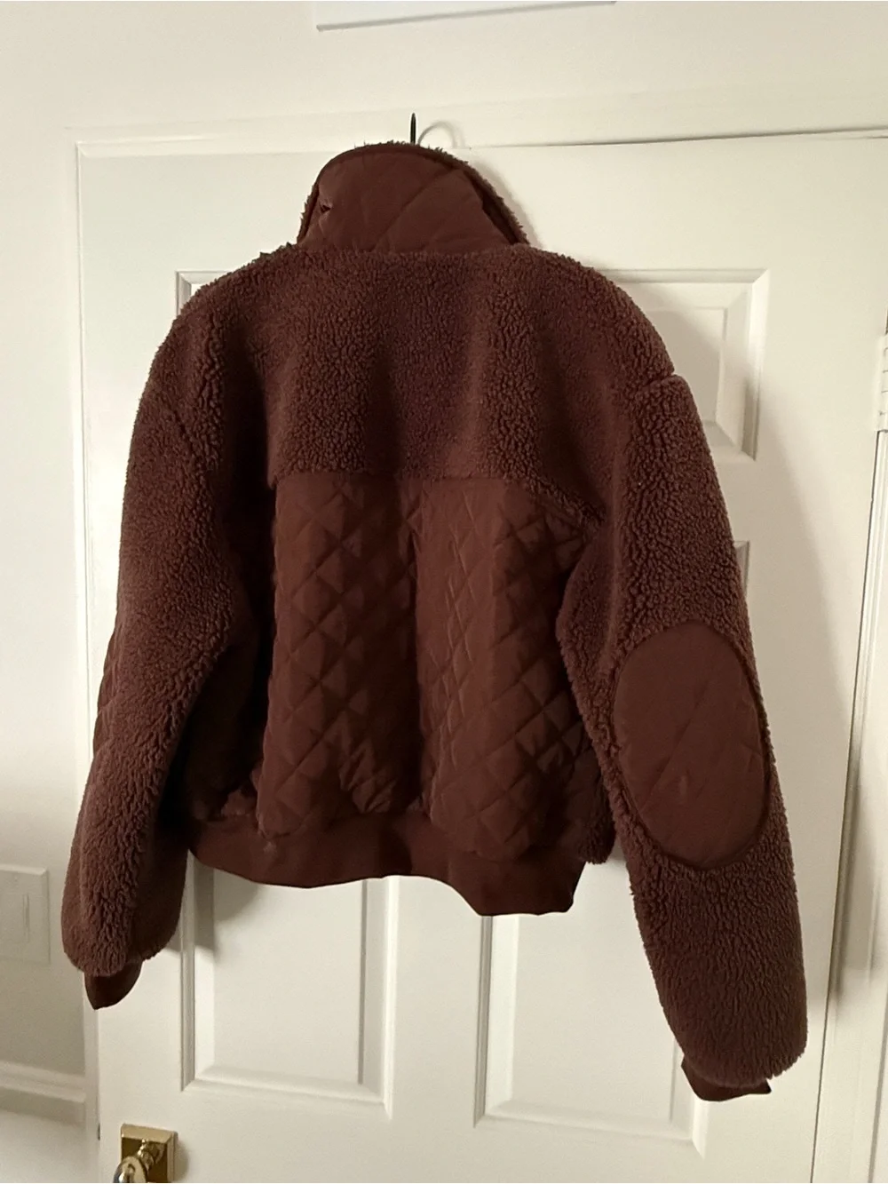 Alo Sherpa Edge Bomber Jacket in Brownstone